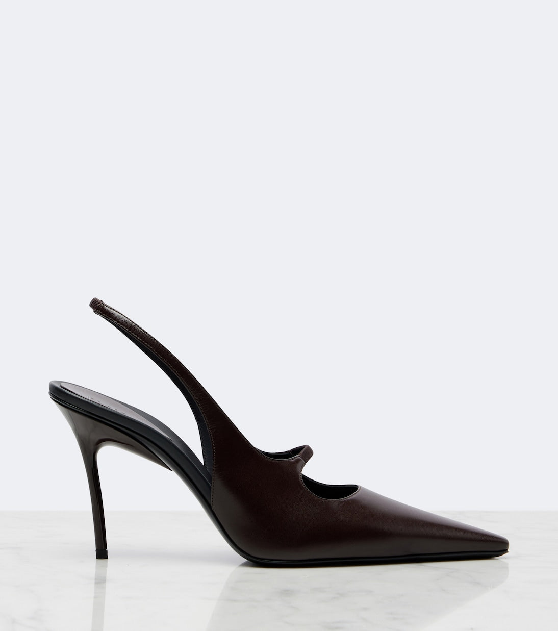 Alaïa - Drop leather slingback pumps