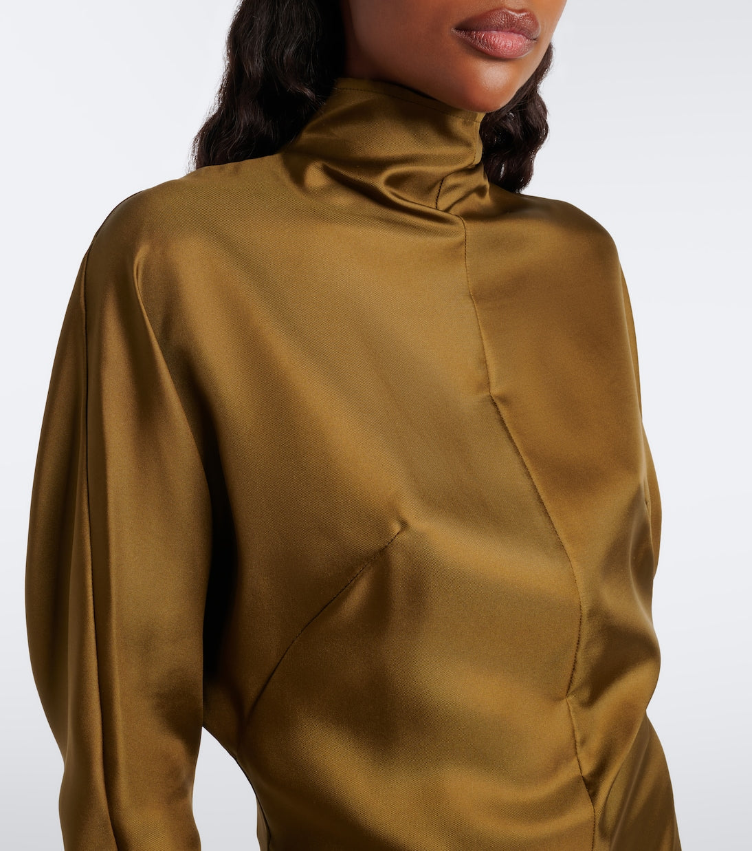 Mugler - Silk twill top