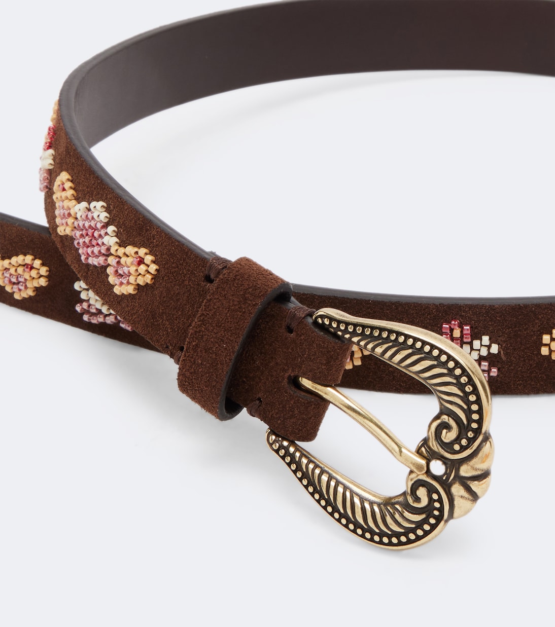Etro - Beaded suede belt