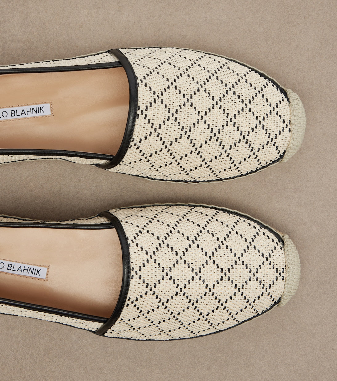 Manolo Blahnik - Espadra raffia-effect espadrilles