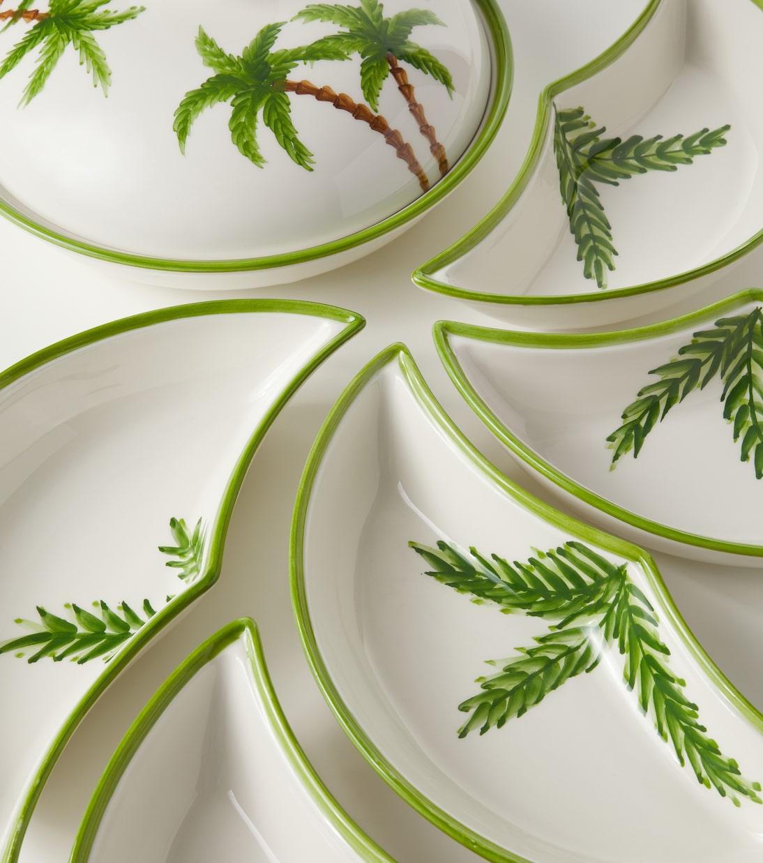 Les-Ottomans - Palm ceramic tray set