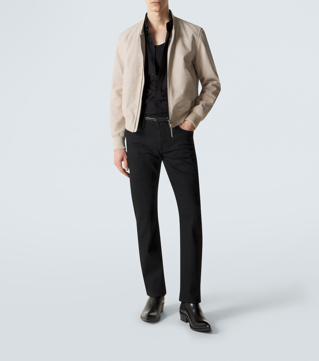Tom Ford - Printed leather bomber jacket