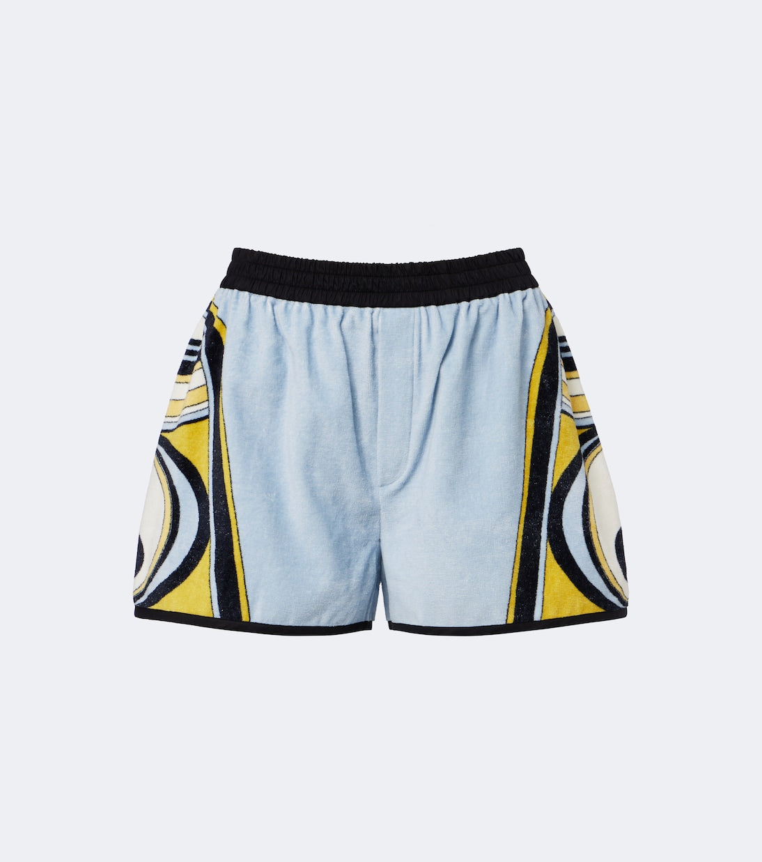 La DoubleJ - Pull-up printed cotton terry shorts