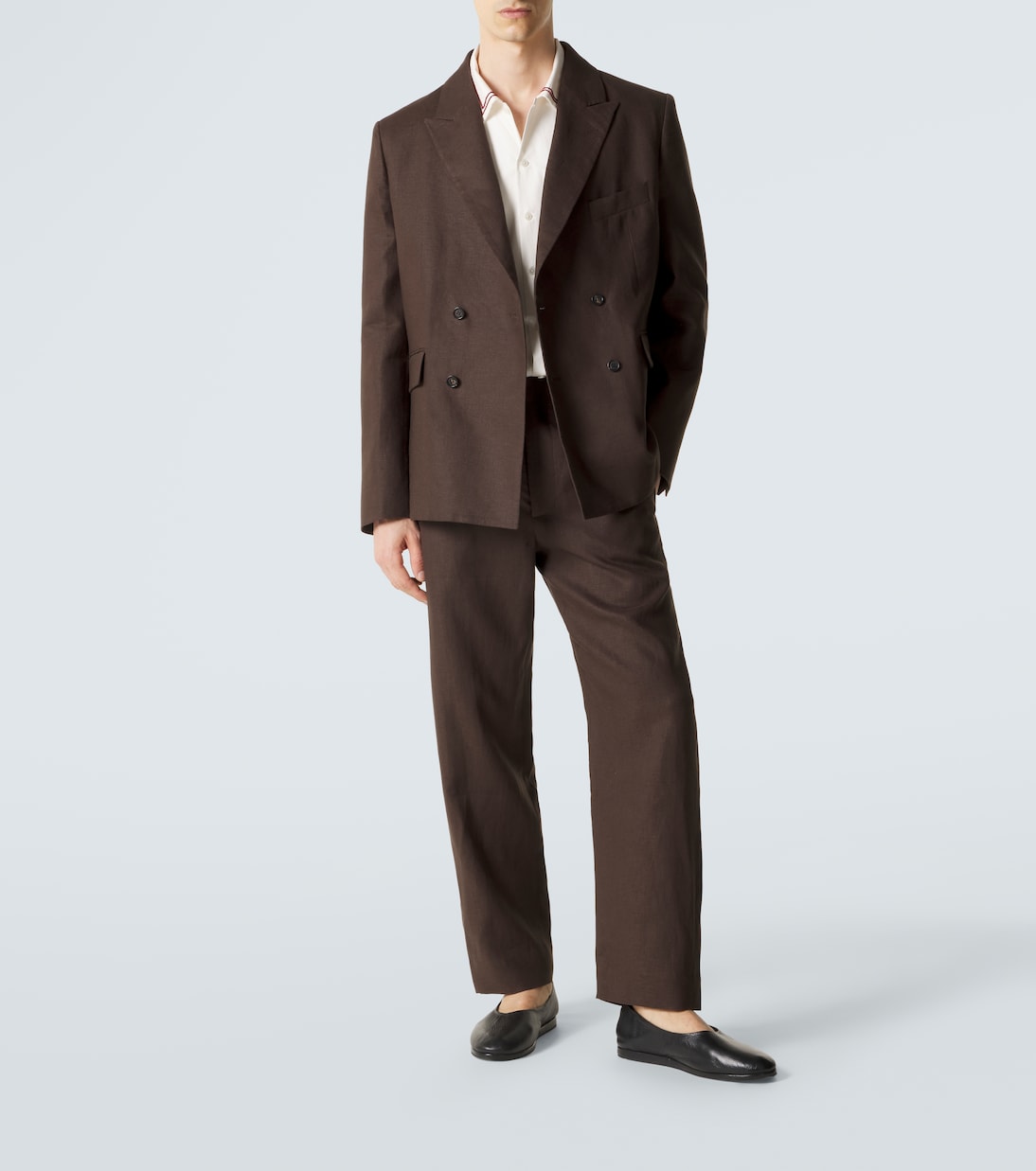 Bode - Double-breasted linen blazer