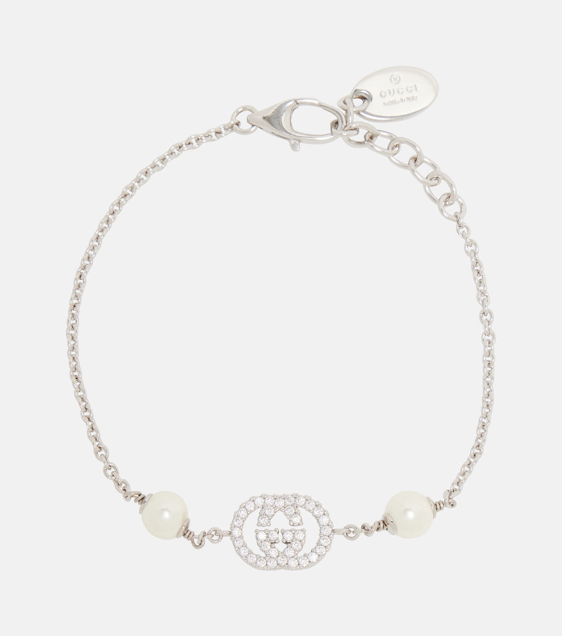 Gucci - Interlocking G embellished chain bracelet