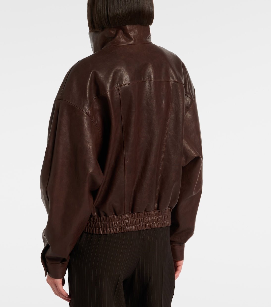 Saint Laurent - Leather bomber jacket