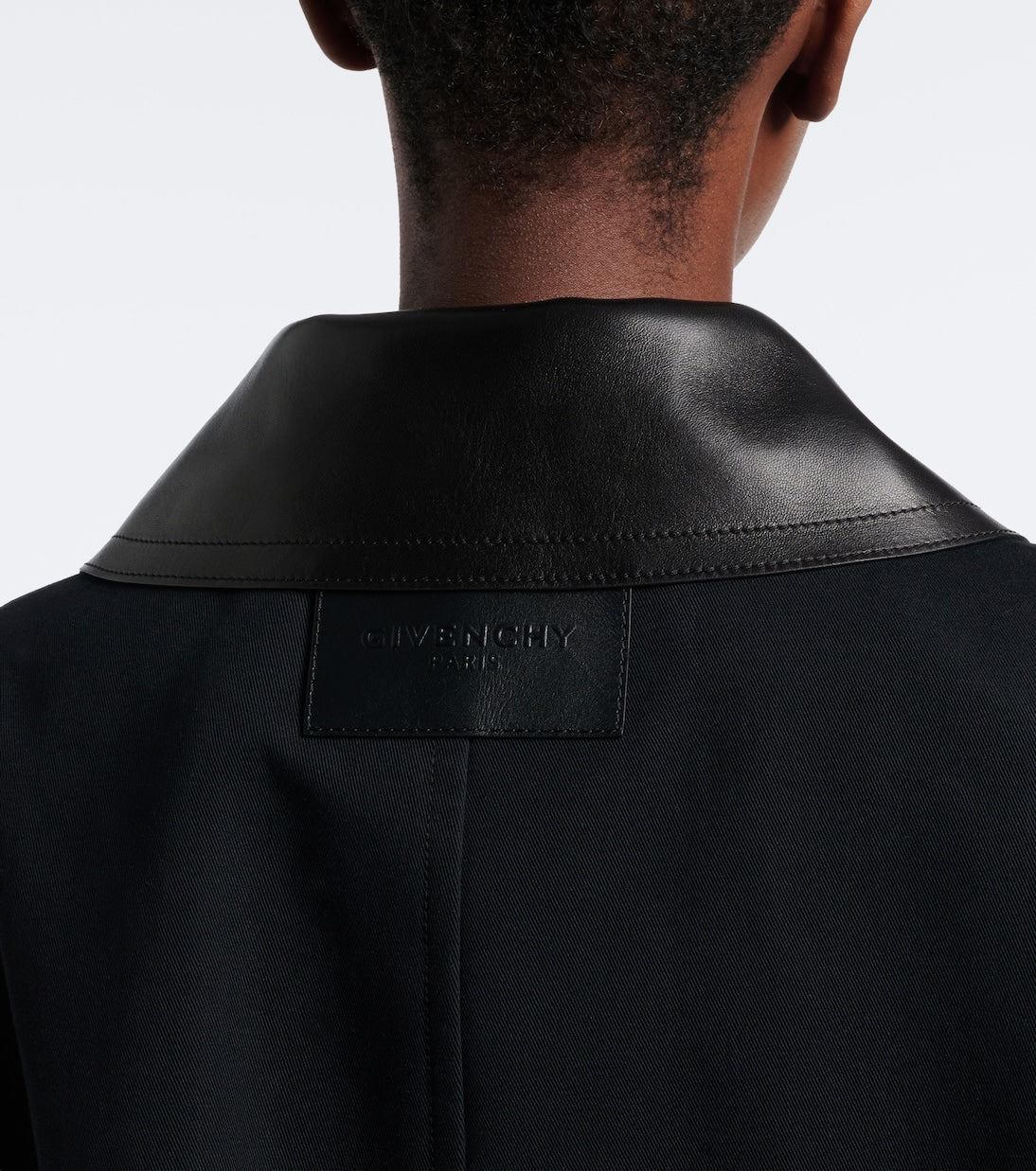 Givenchy - Leather-trimmed cotton and wool jacket