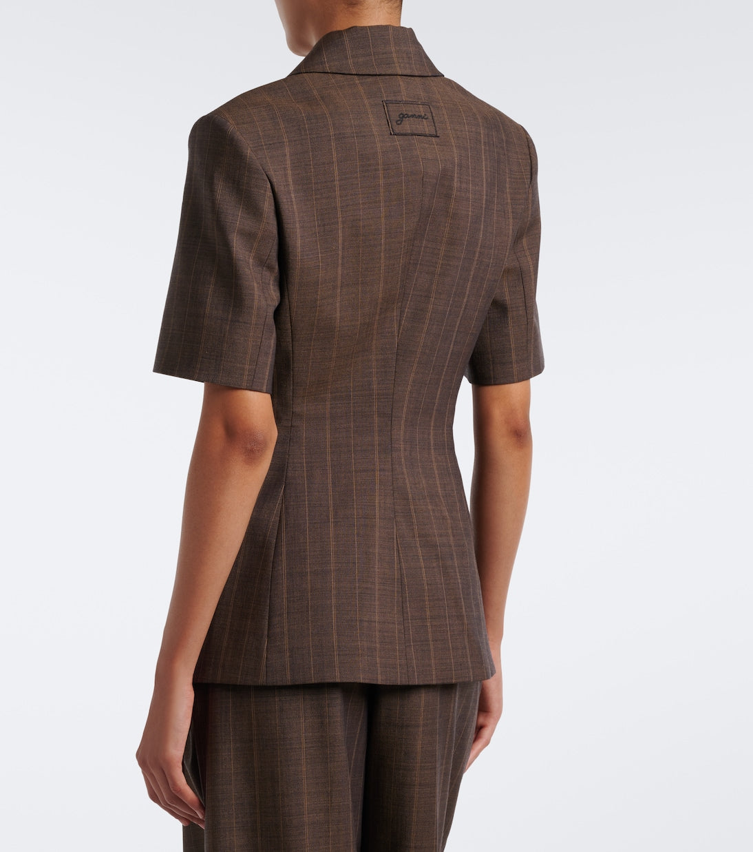 Ganni - Striped wool blazer