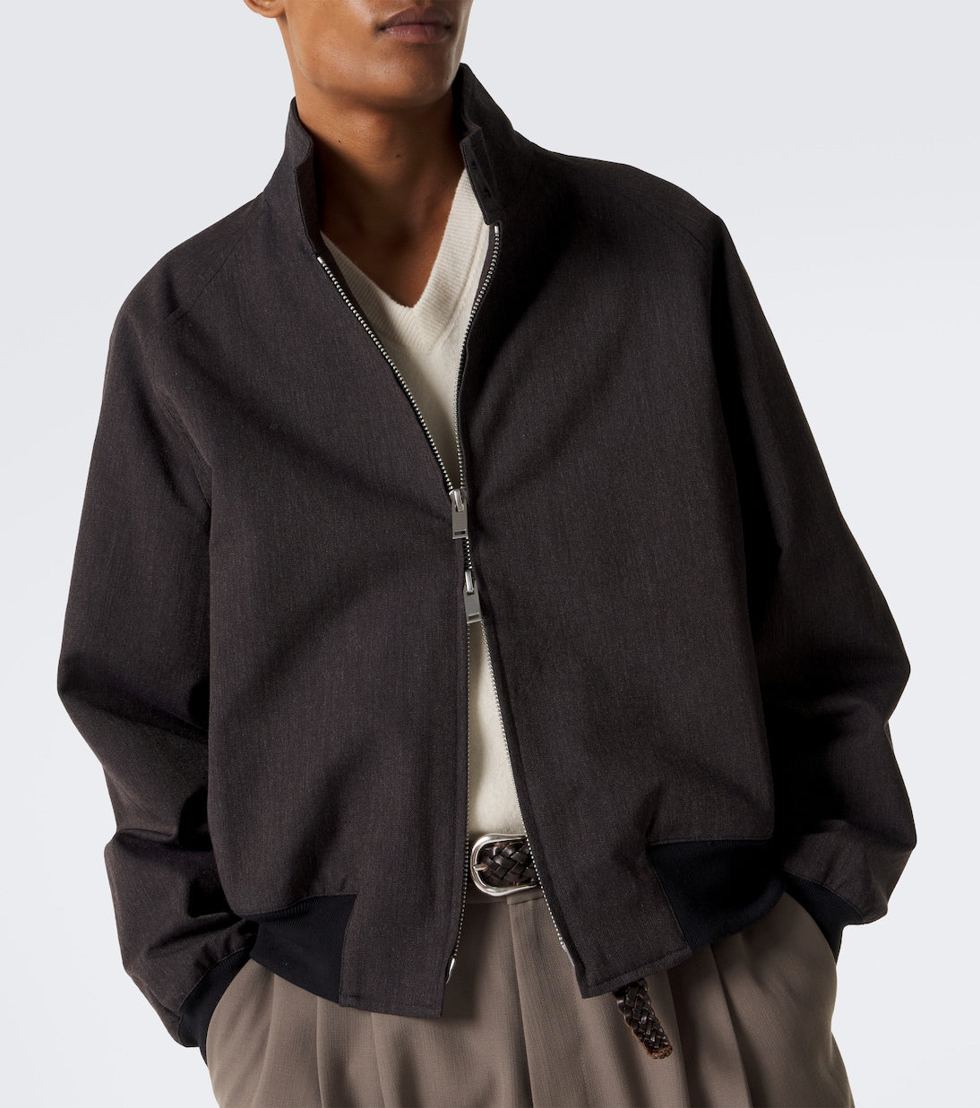 Studio Nicholson - Over cotton and wool bomber jacket