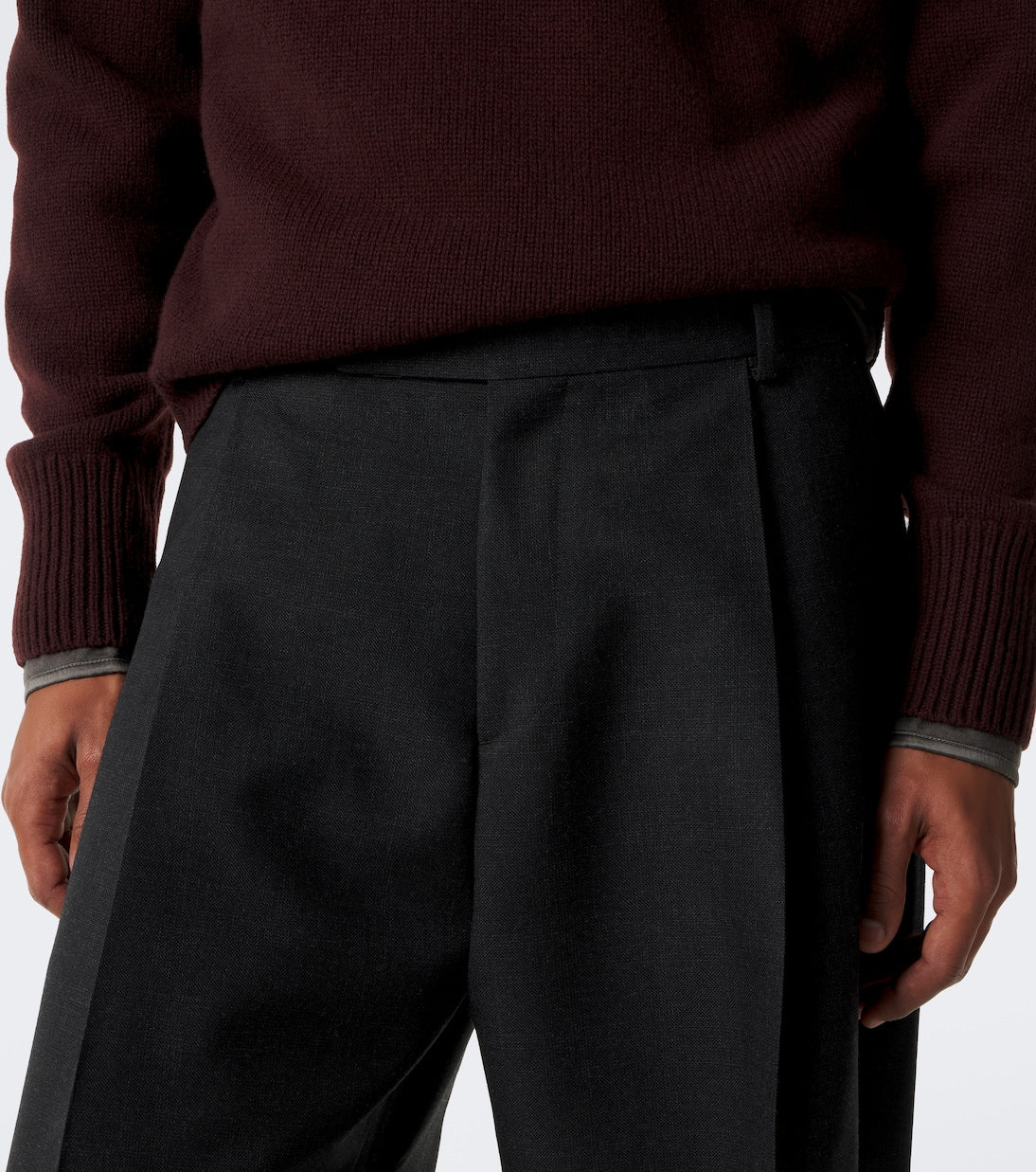 Studio Nicholson - Pull pleated wool wide-leg pants