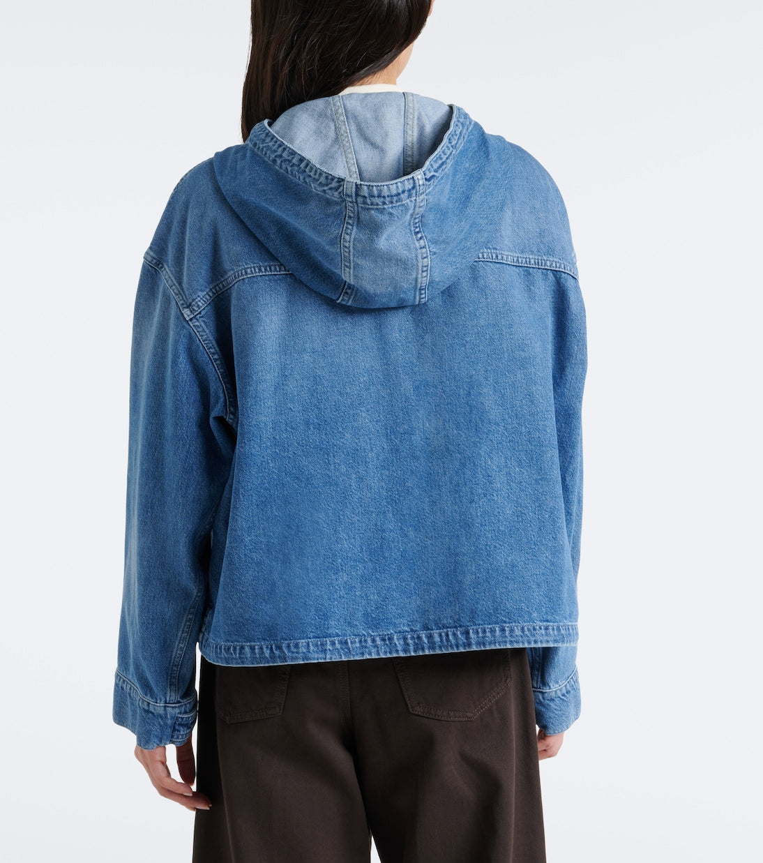 Moncler - Ecrevisse layered denim down jacket