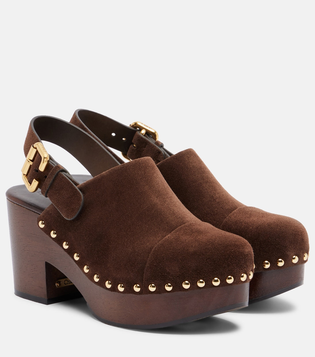 Chloé - Jeannette suede clogs