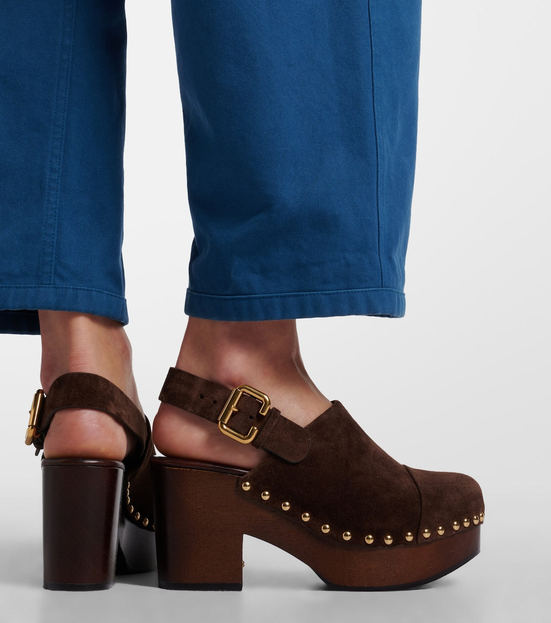 Chloé - Jeannette suede clogs