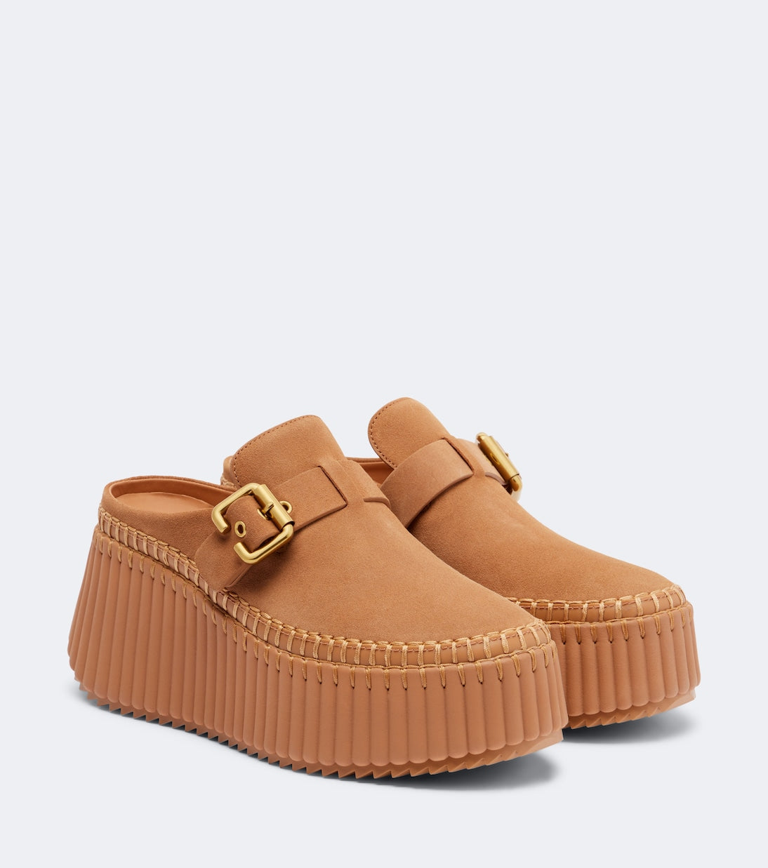 Chloé - Nama leather platform mules