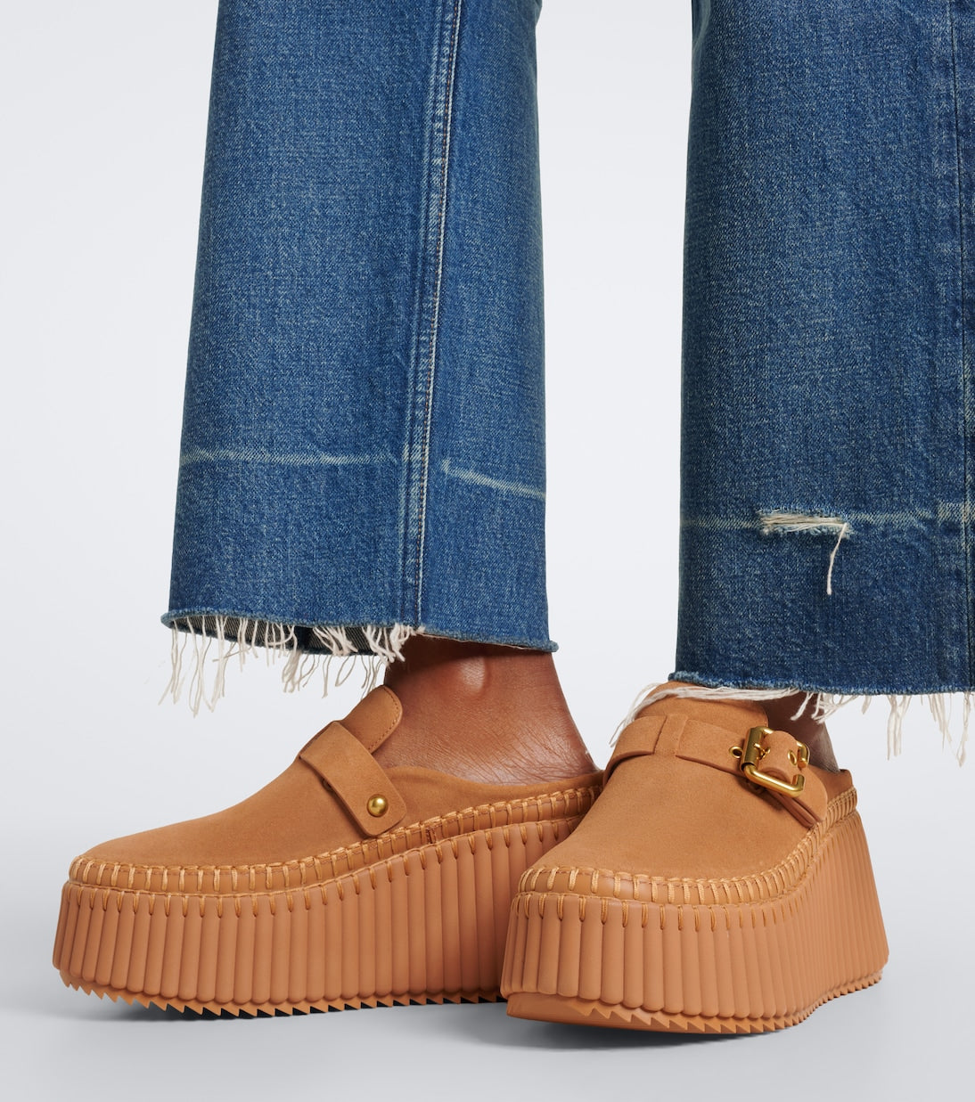 Chloé - Nama leather platform mules