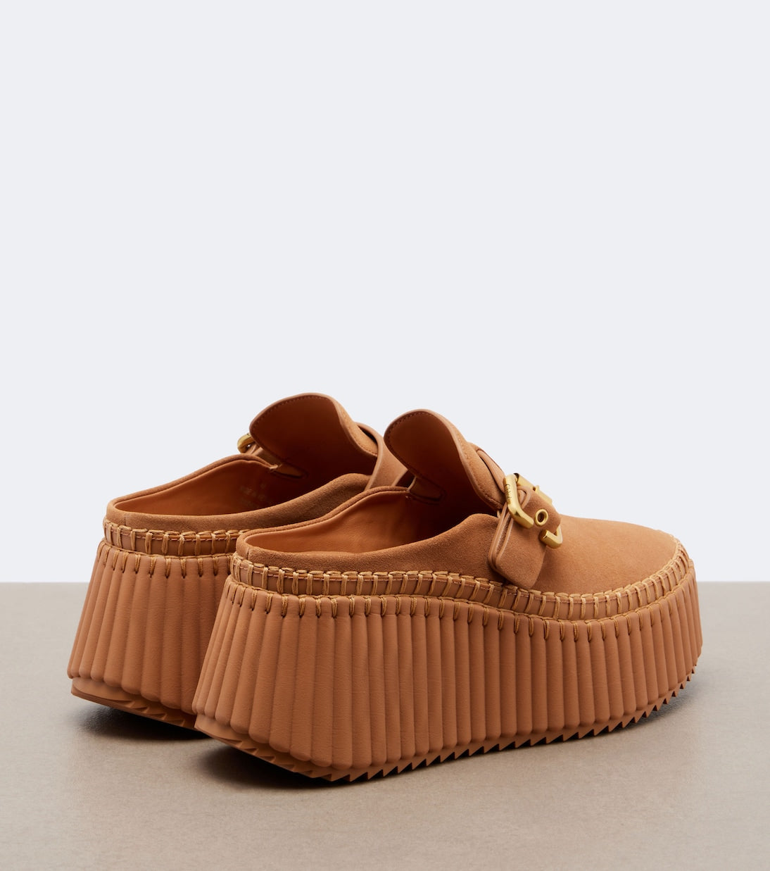 Chloé - Nama leather platform mules
