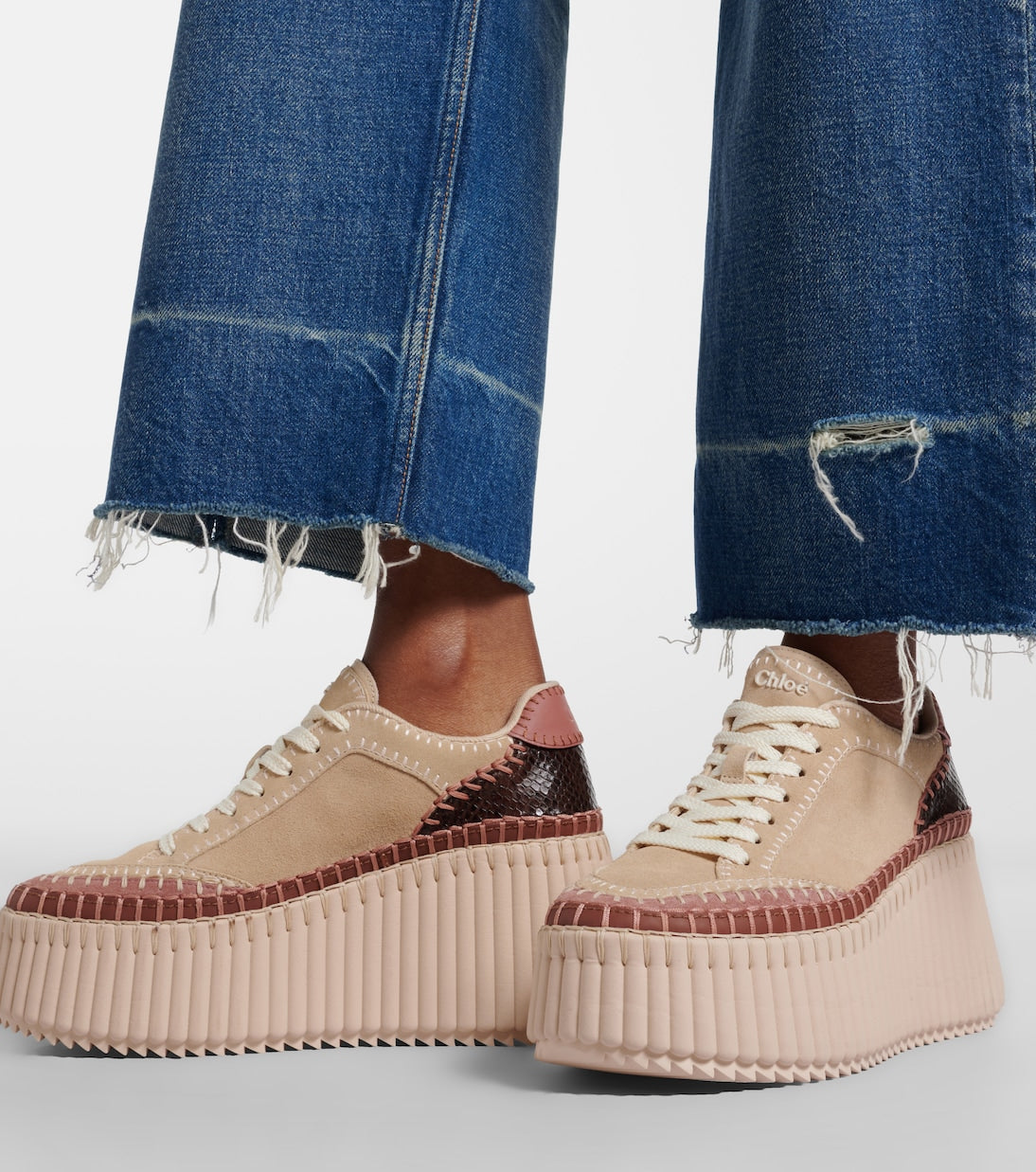 Chloé - Nama suede platform sneakers