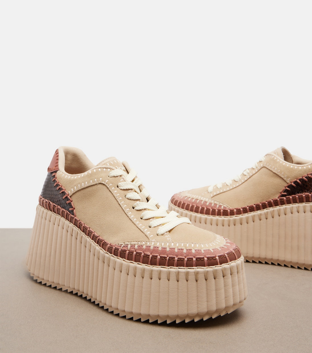 Chloé - Nama suede platform sneakers