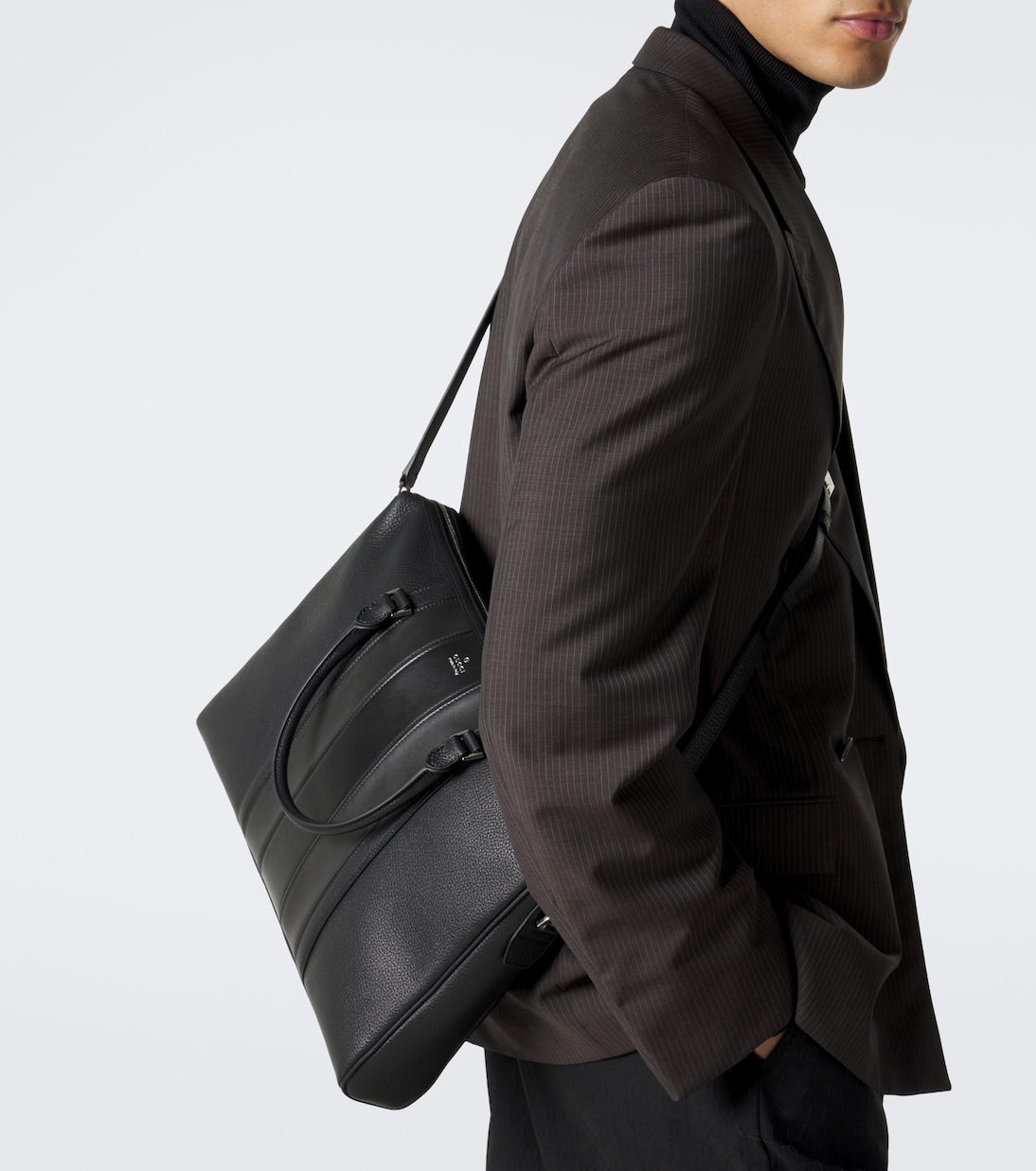 Gucci - Web Trademark Medium leather briefcase