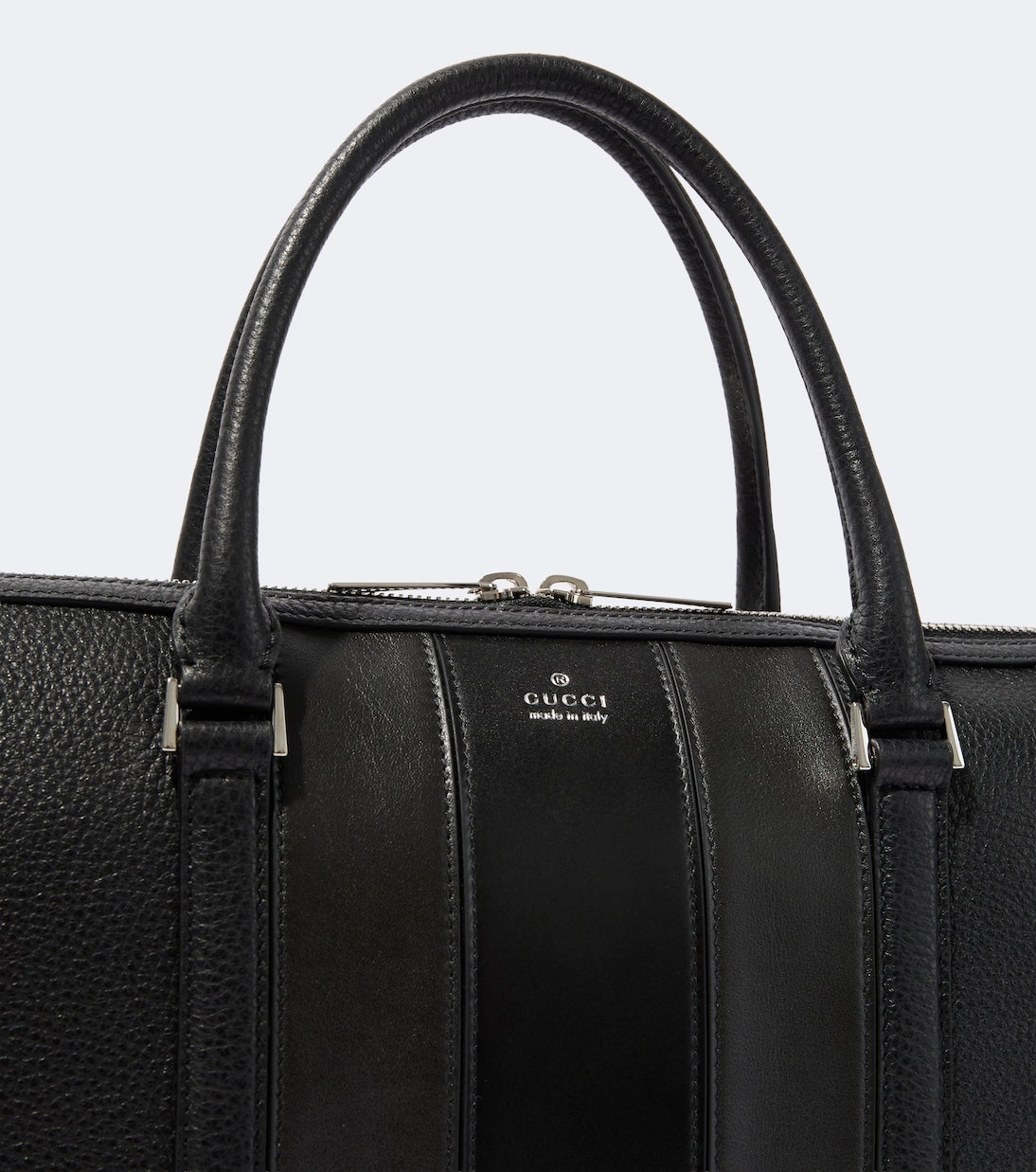Gucci - Web Trademark Medium leather briefcase