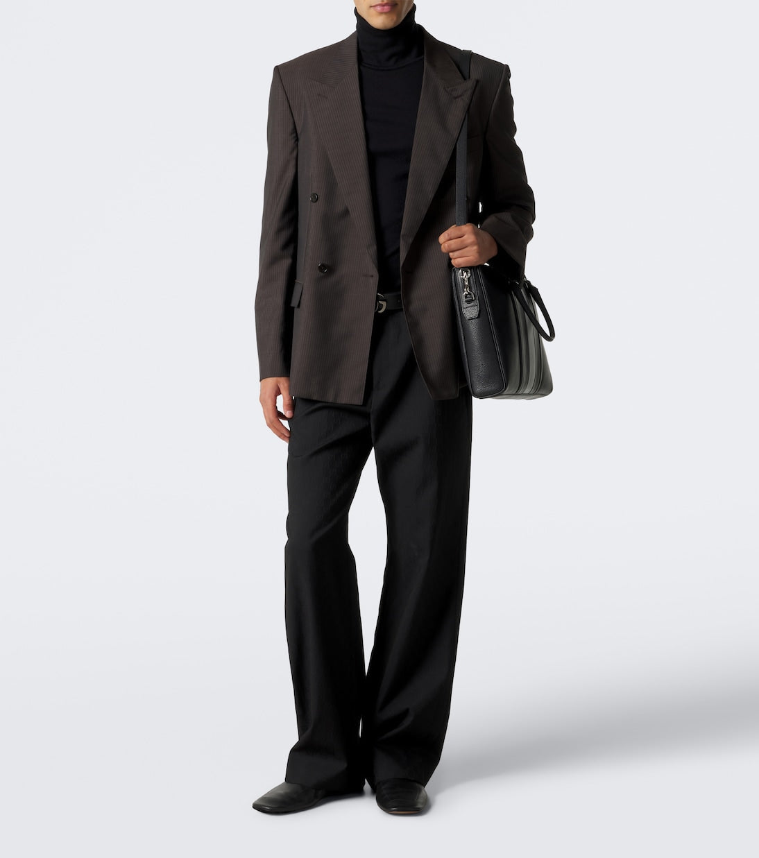 Gucci - Web Trademark Medium leather briefcase