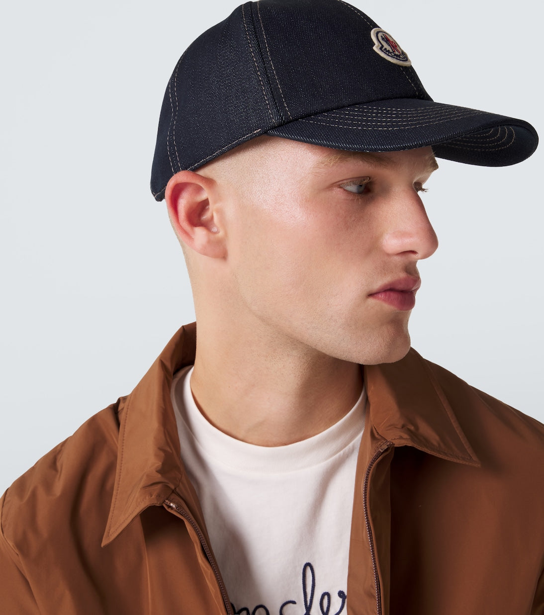 Moncler - Logo denim baseball cap