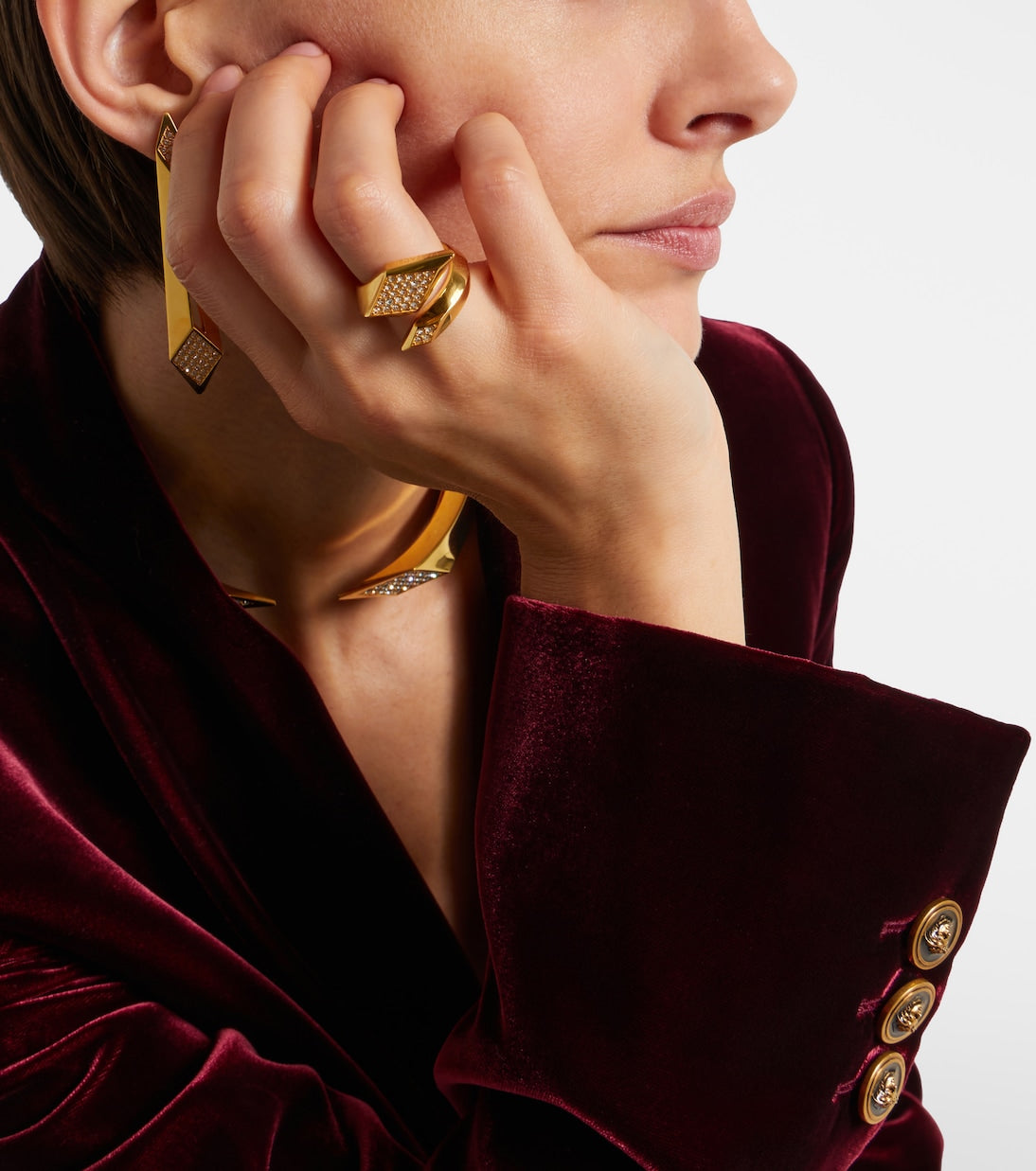 Versace - Crystal-embellished ring