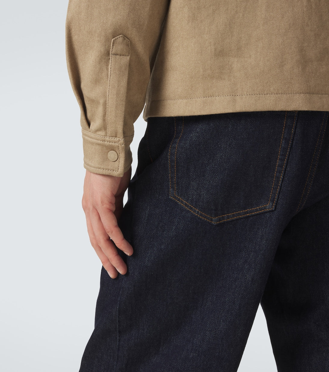 Moncler - Leather-trimmed cotton jacket