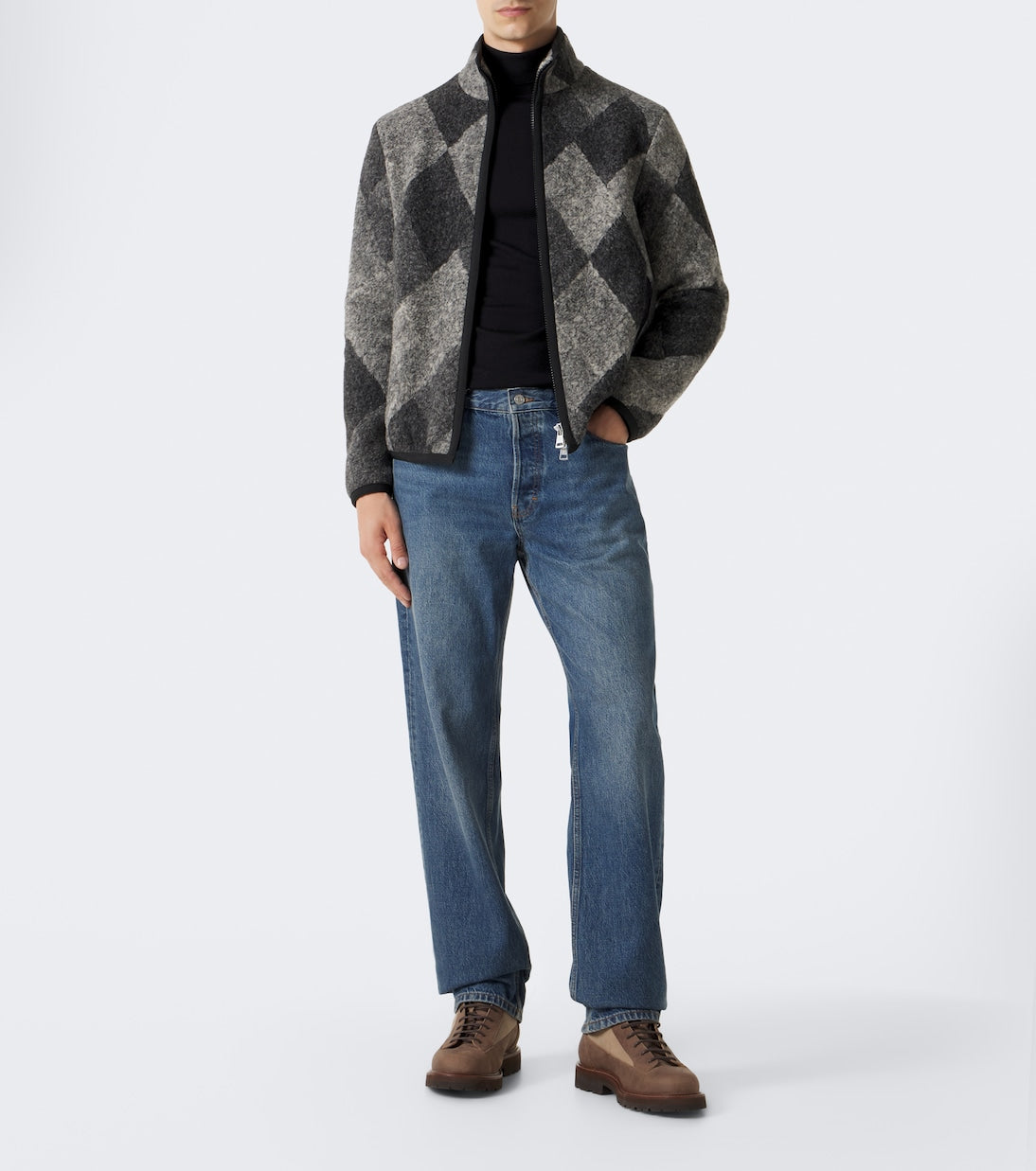 Moncler - Argyle wool-blend jacket