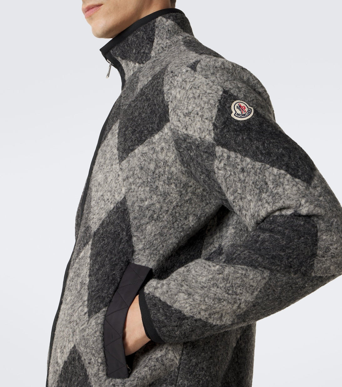 Moncler - Argyle wool-blend jacket