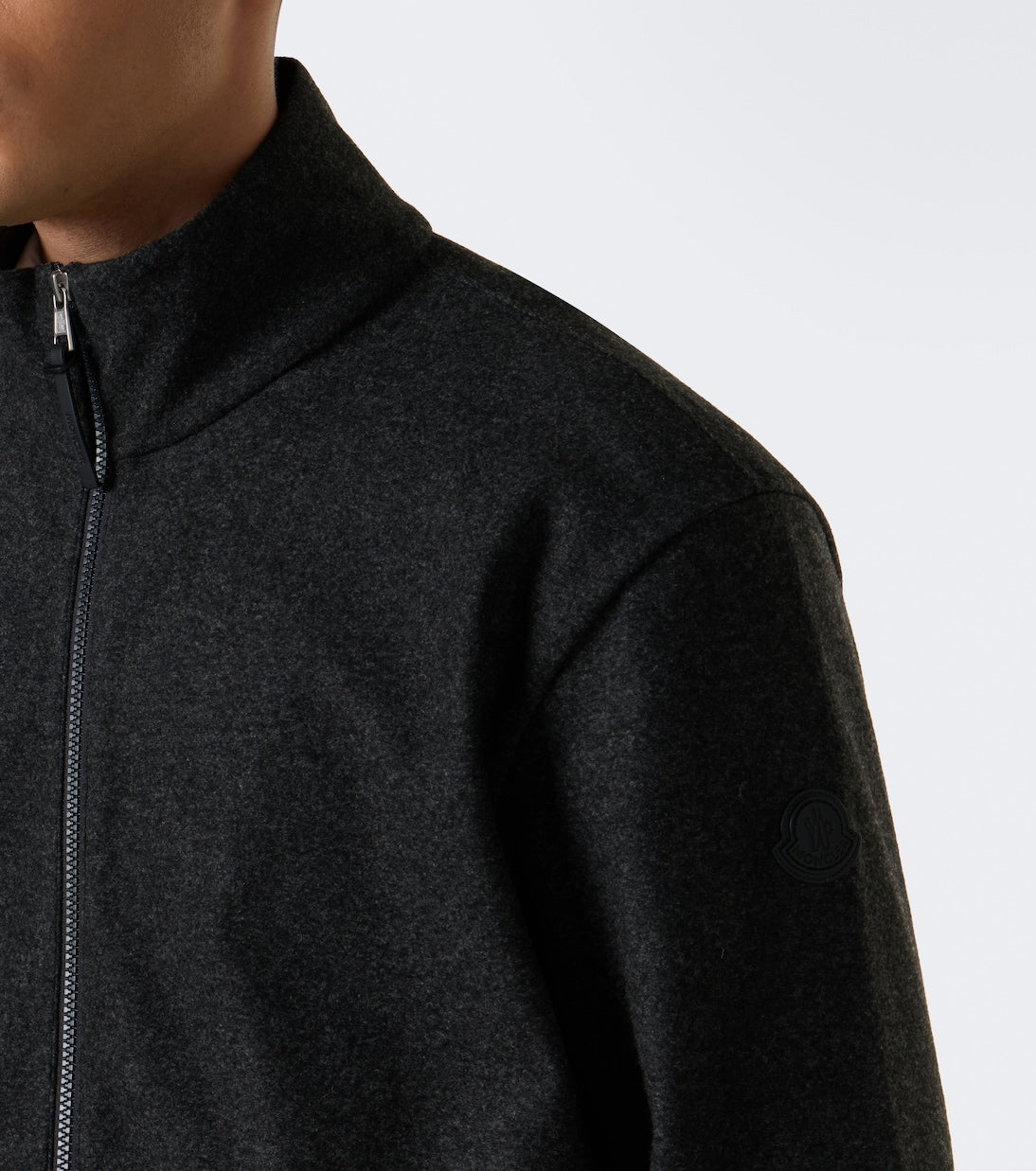 Moncler - Leather-trimmed bomber jacket