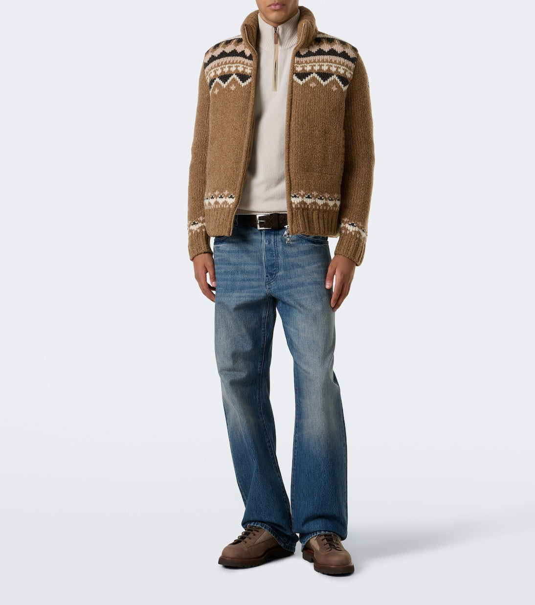 Moncler - Jacquard wool-blend down jacket