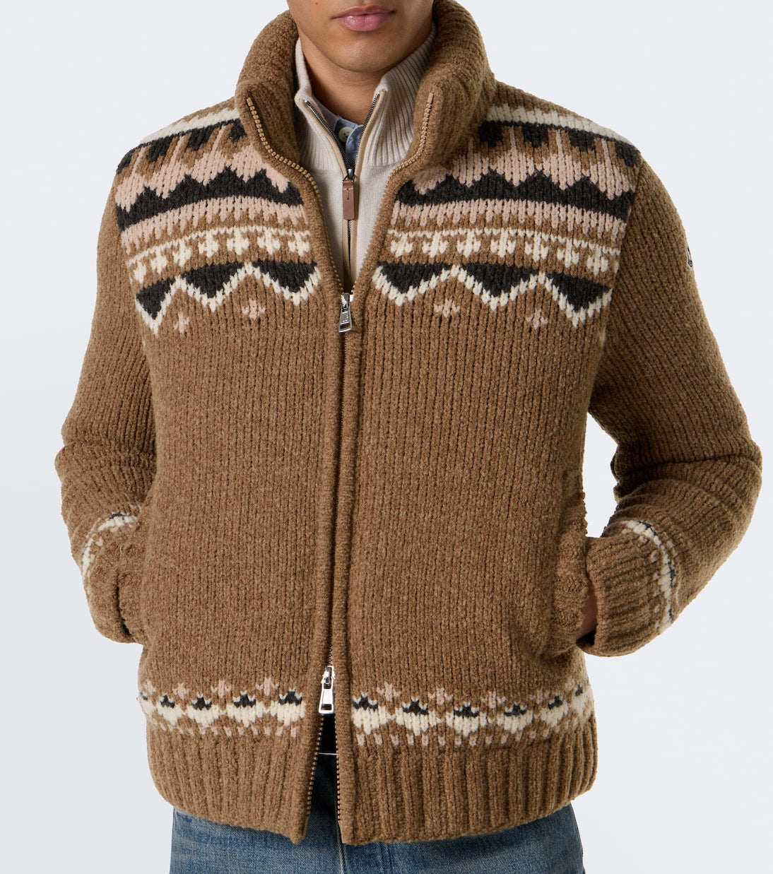 Moncler - Jacquard wool-blend down jacket