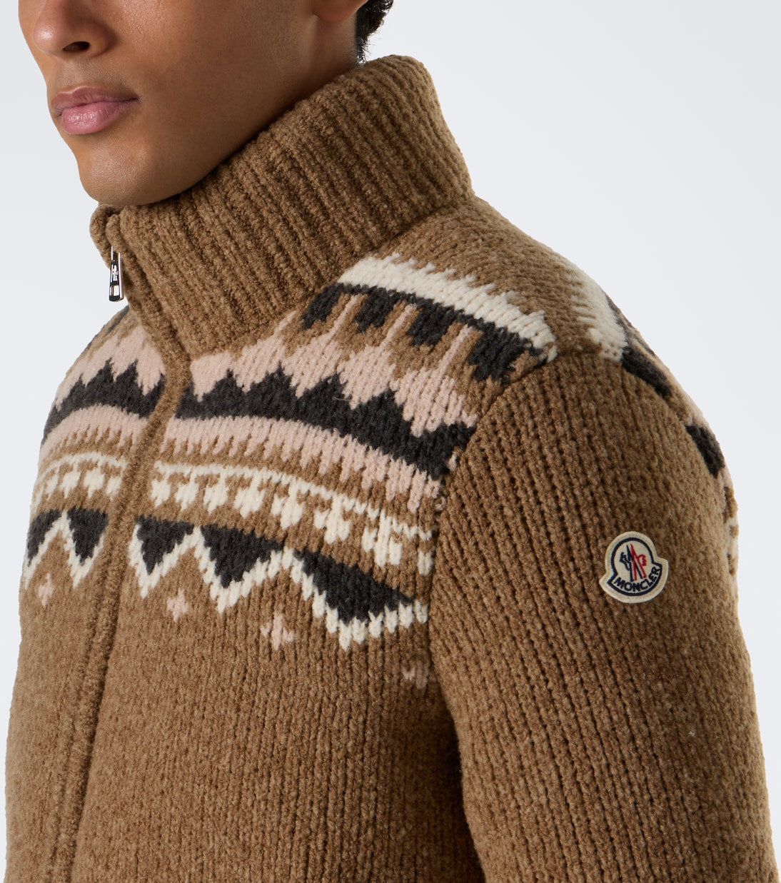 Moncler - Jacquard wool-blend down jacket