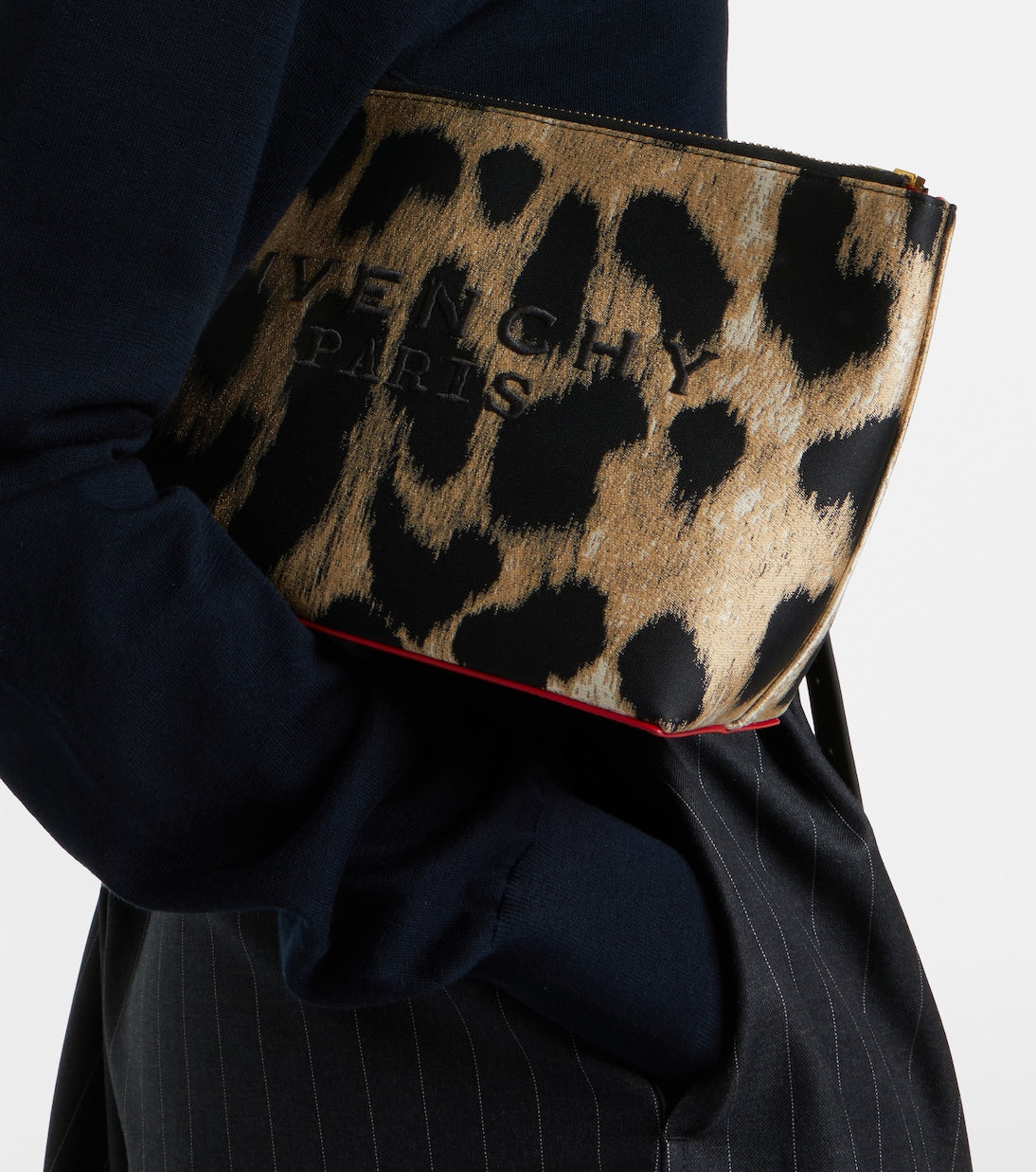 Givenchy - Logo leopard-print pouch
