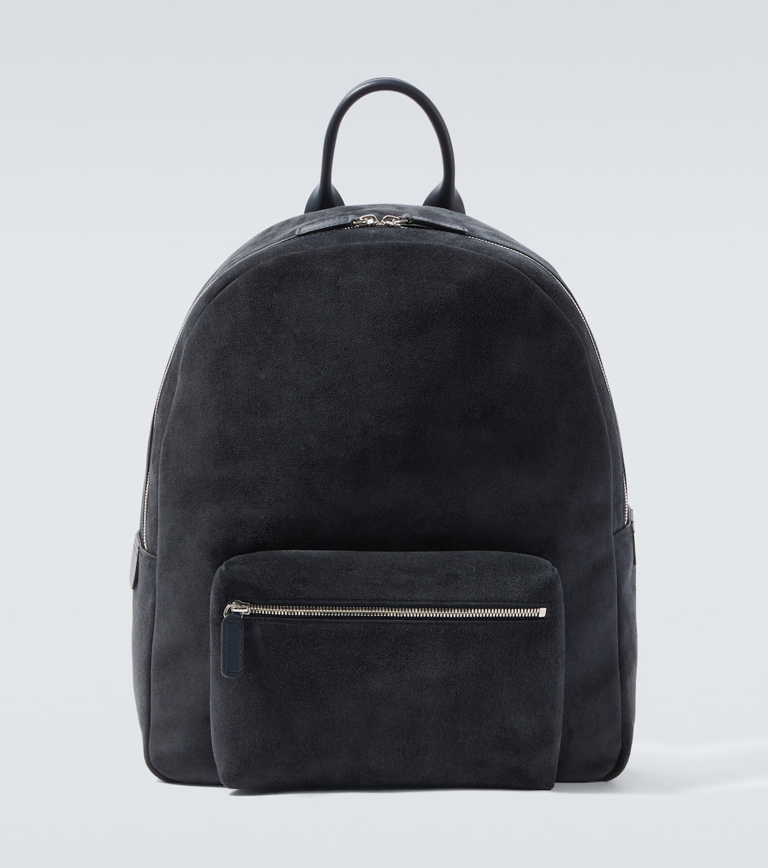 Kiton - Leather-trimmed suede backpack