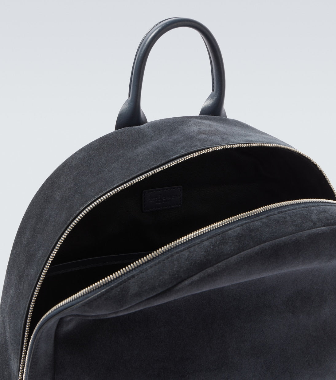 Kiton - Leather-trimmed suede backpack