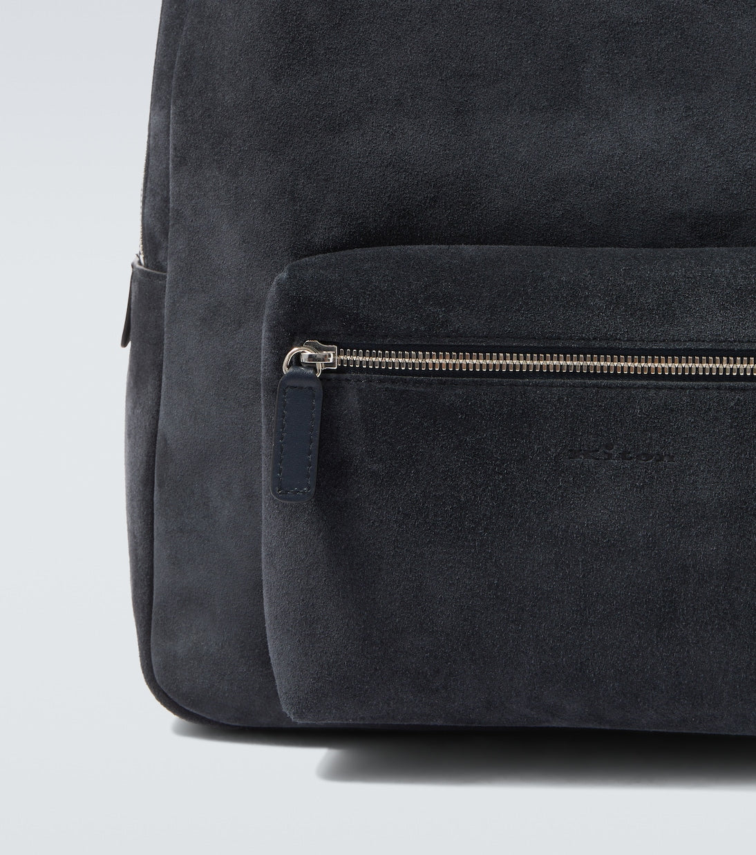 Kiton - Leather-trimmed suede backpack