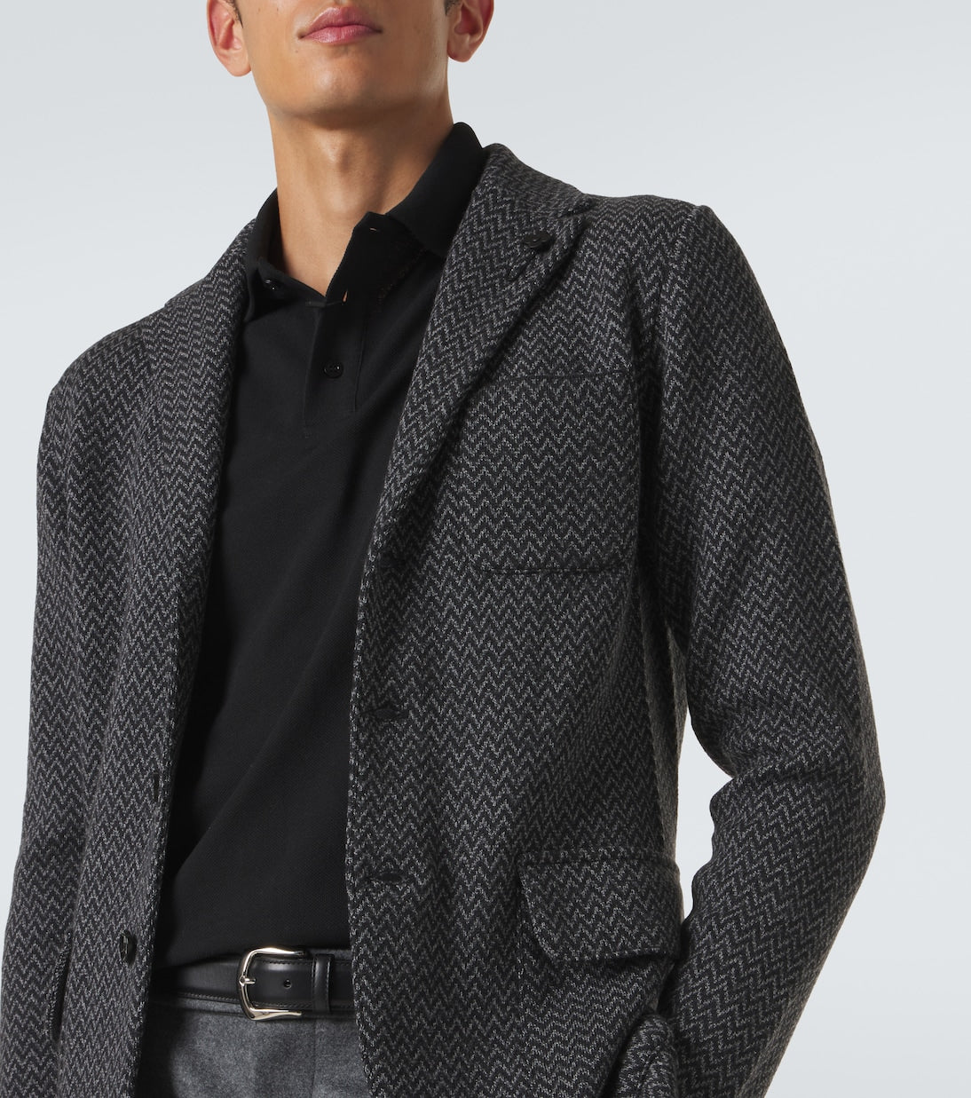 Lardini - Virgin chevron wool blazer