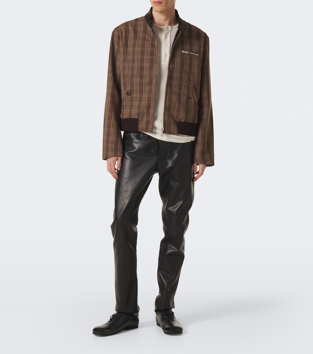Wales Bonner - Axis checked virgin wool jacket