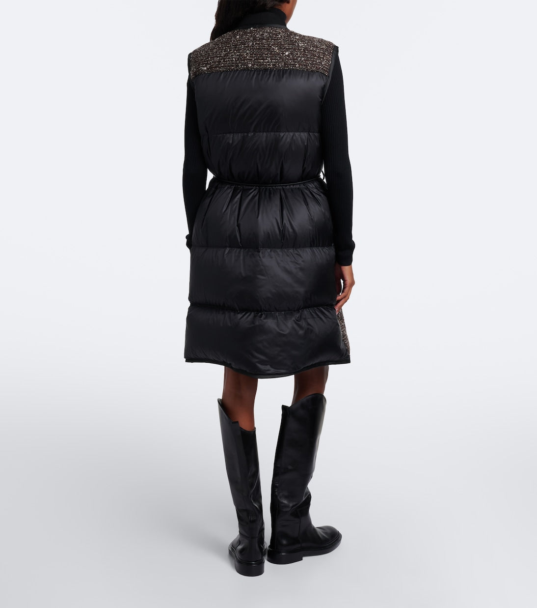 Moncler - Figurative down-paneled wool-blend vest