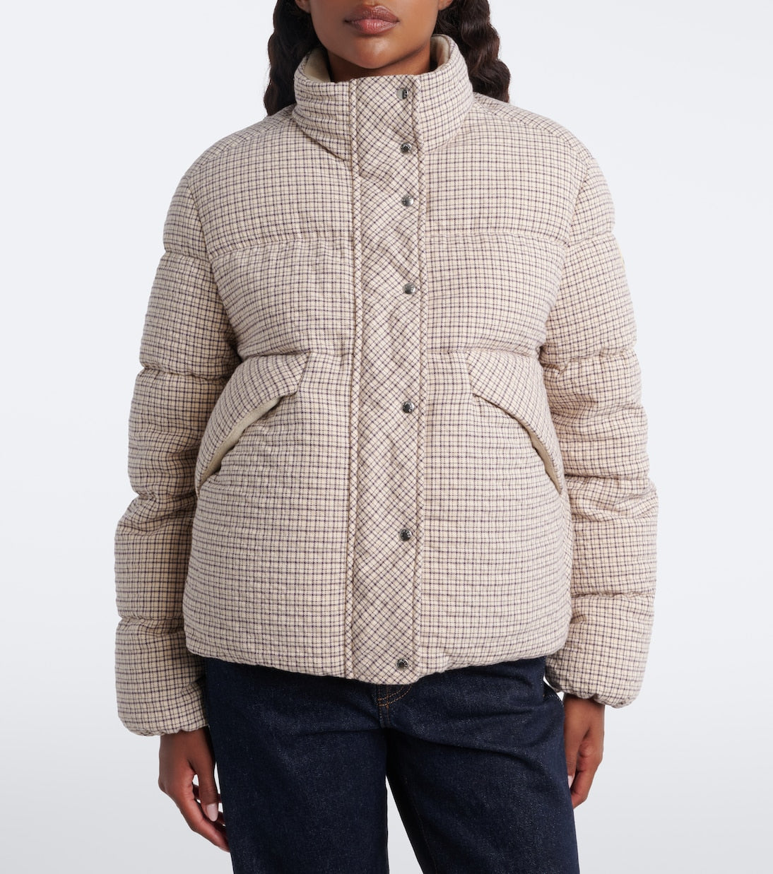 Moncler - Cloante checked down jacket