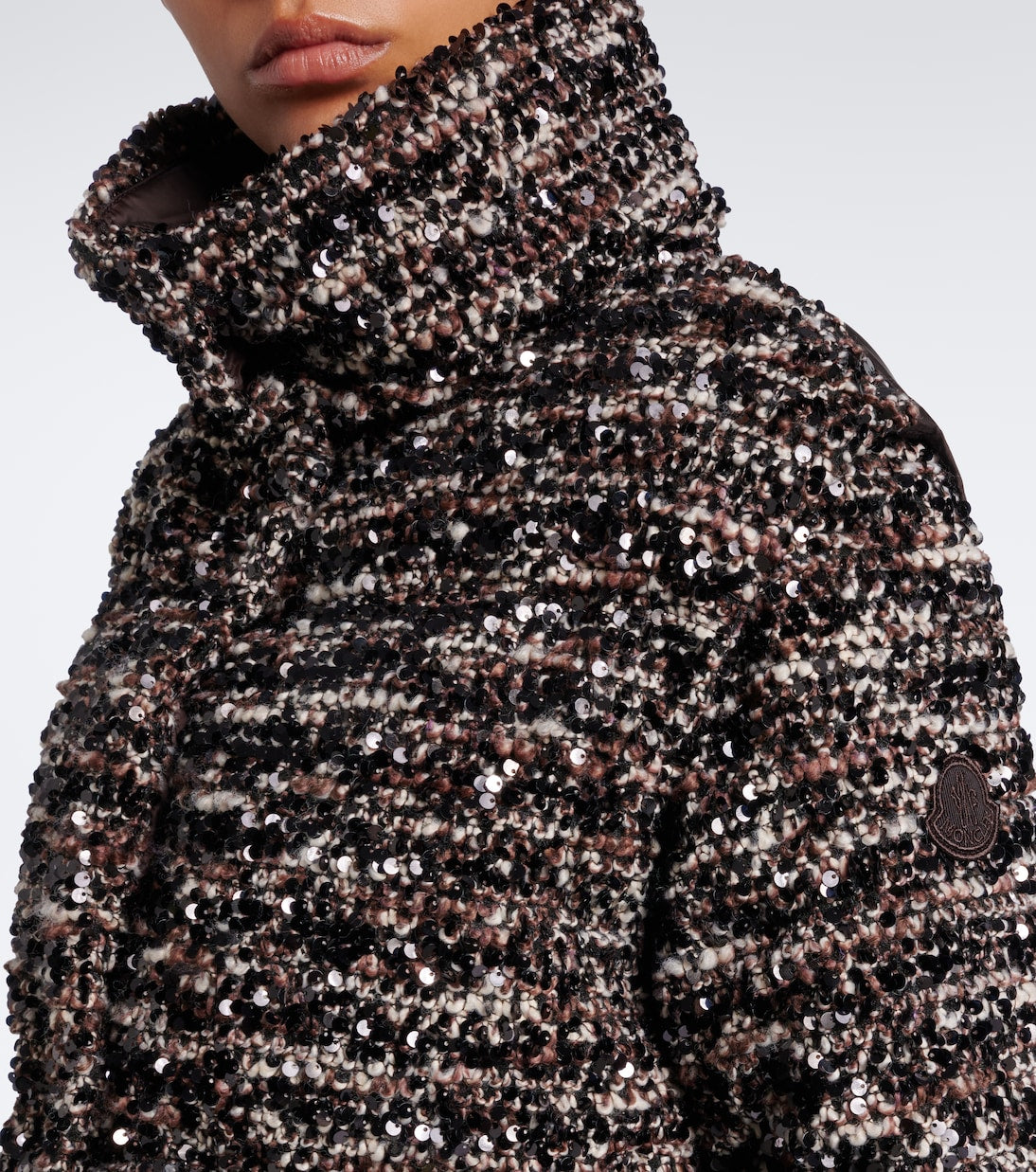 Moncler - Poetique sequined bouclé down jacket