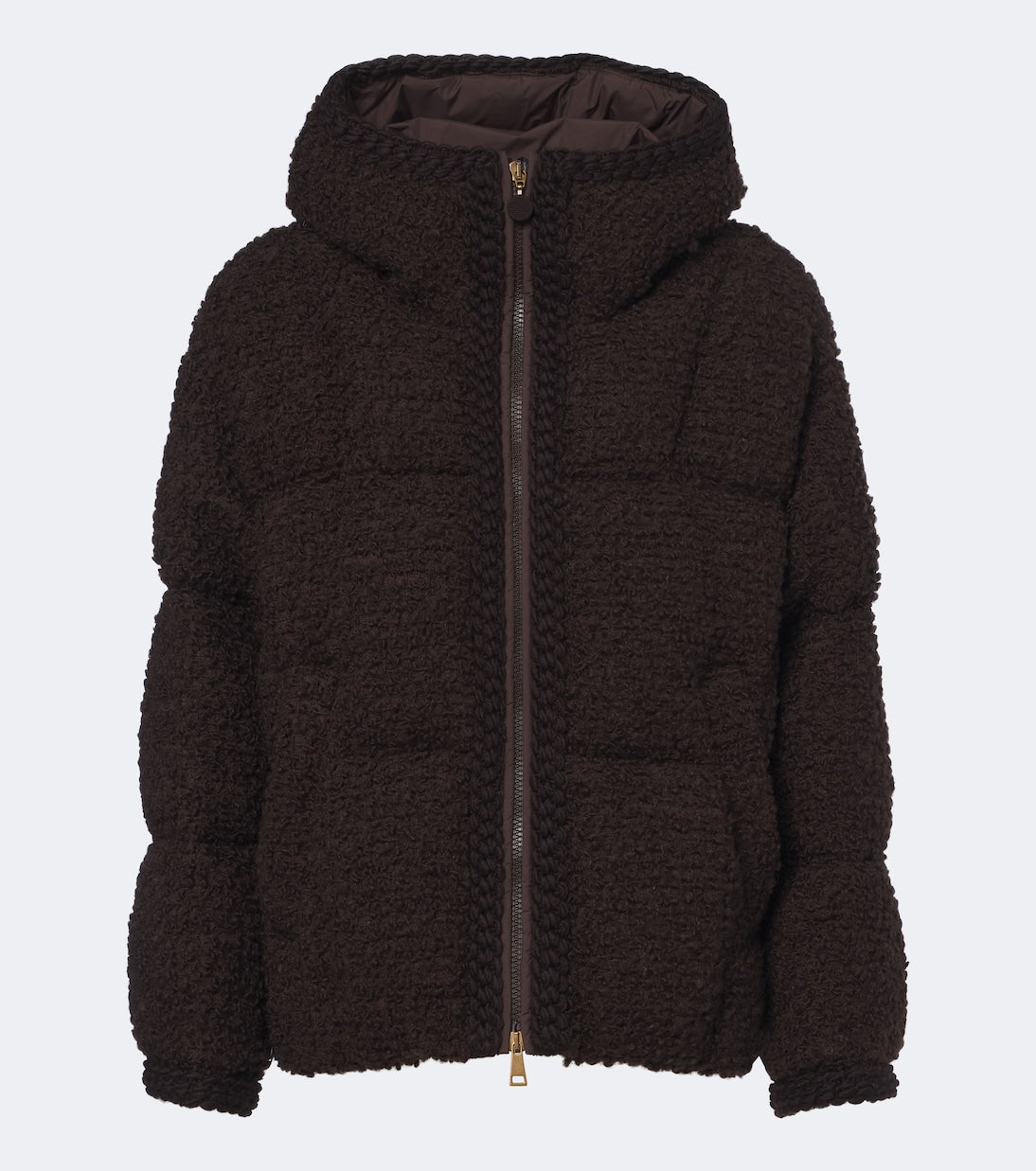 Moncler - Cristallin wool-blend teddy down jacket