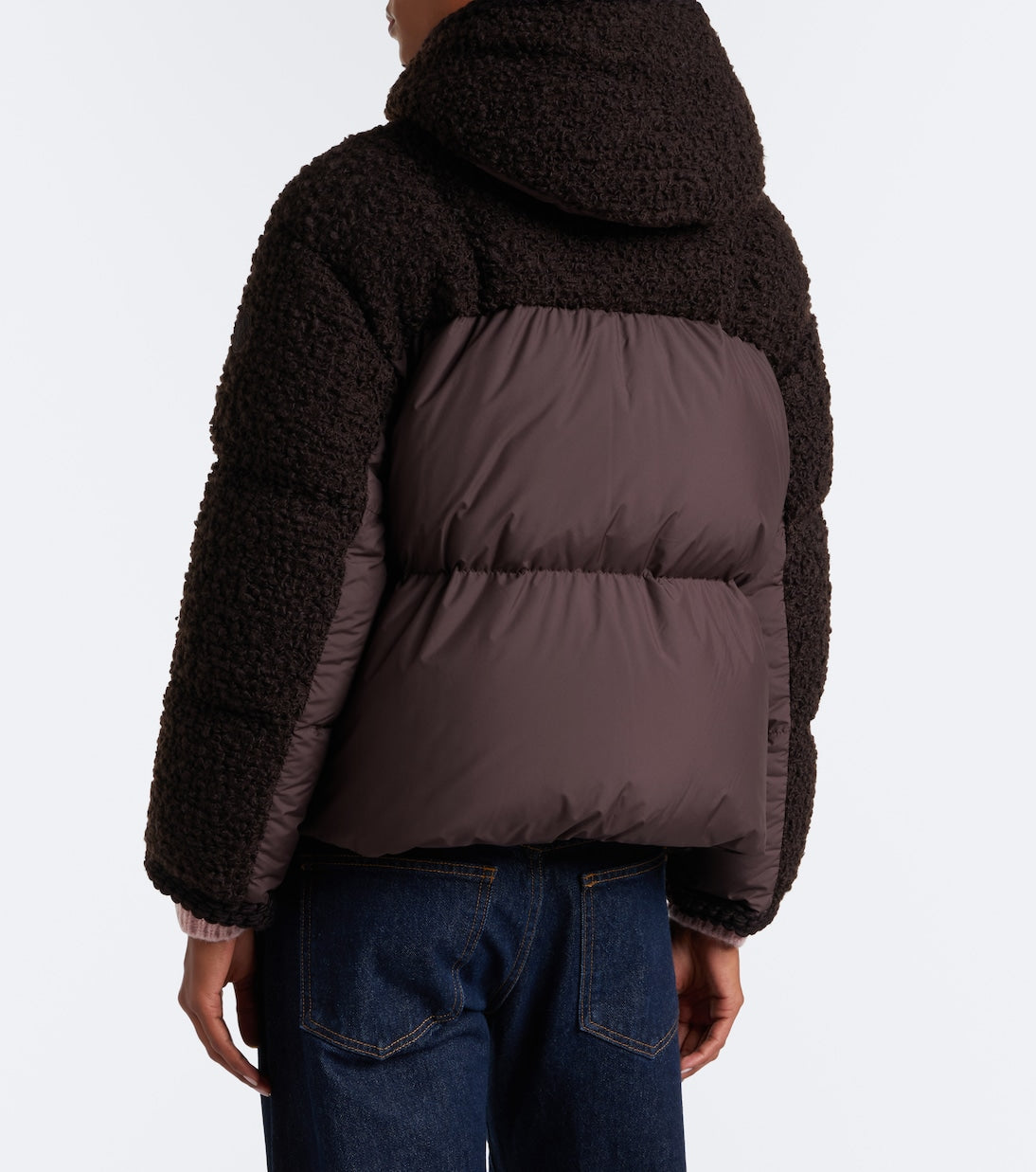 Moncler - Cristallin wool-blend teddy down jacket