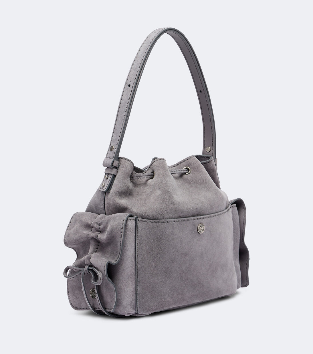 Acne Studios - Multipocket Medium suede bucket bag