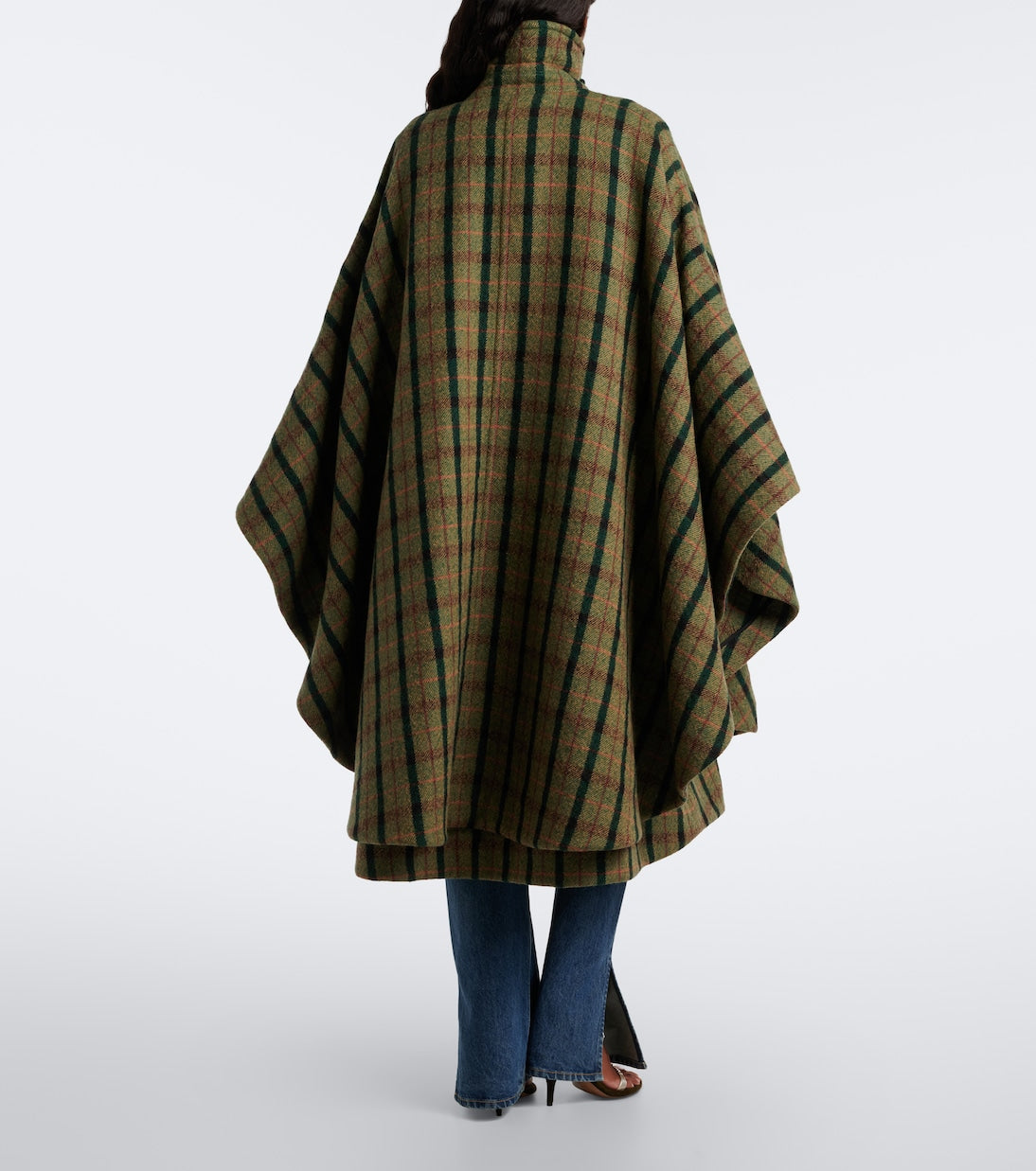 Chloé - Checked wool poncho