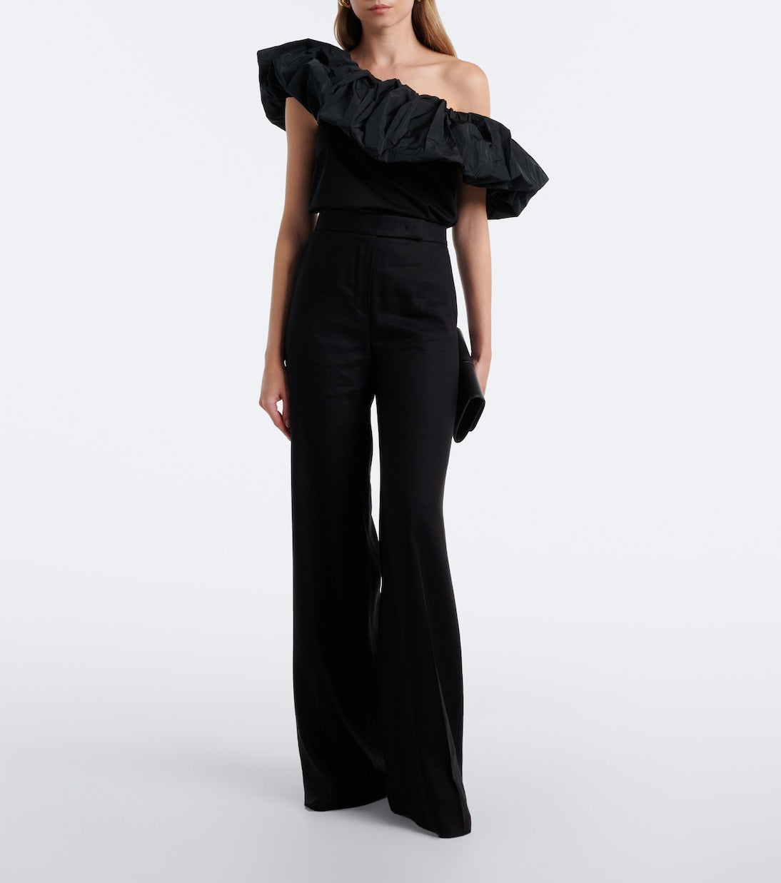 Max Mara - Ruffled off-shoulder cotton top