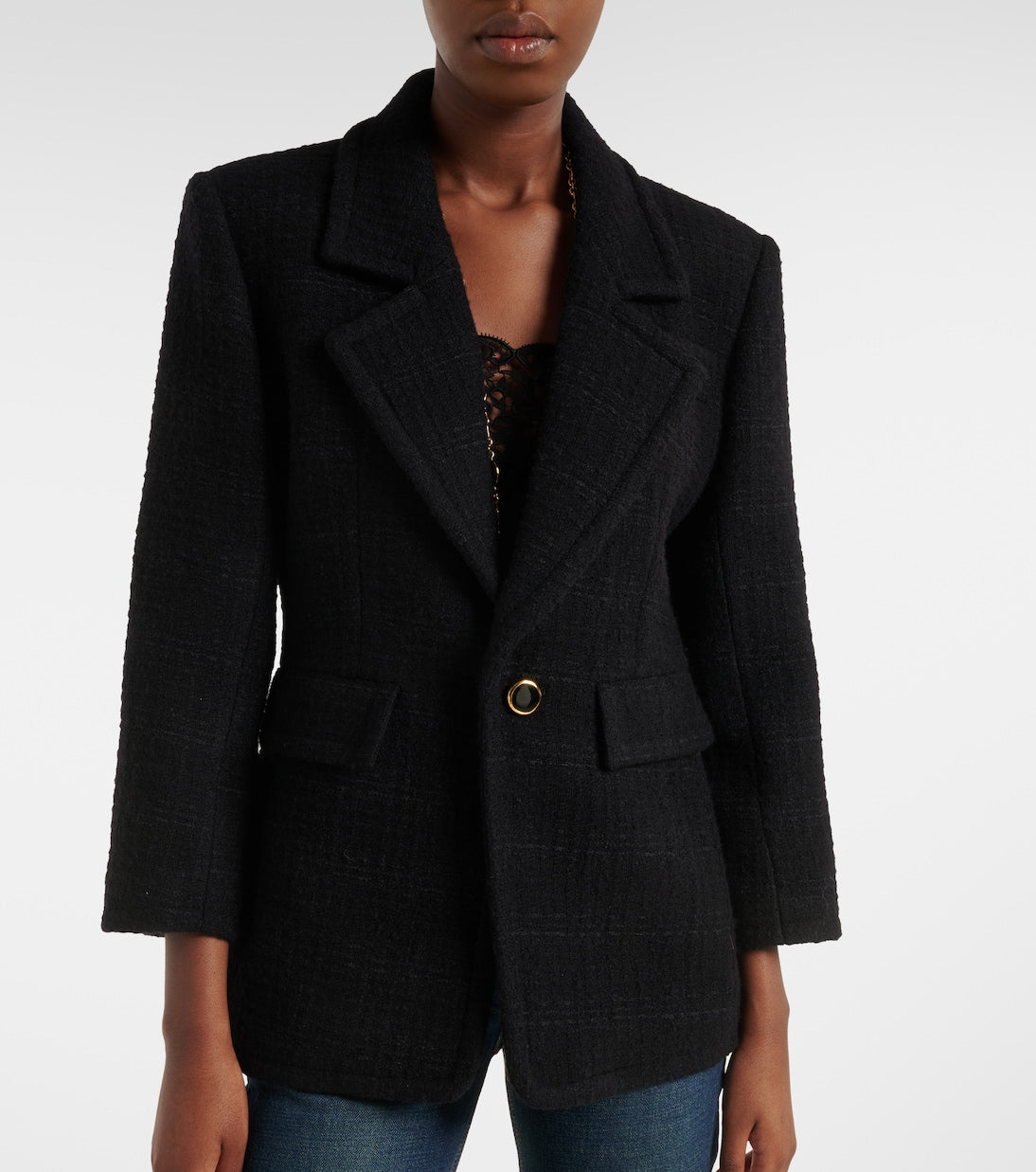 Saint Laurent - Wool-blend tweed jacket