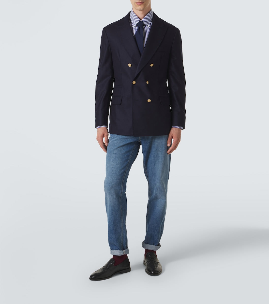 Brunello Cucinelli - Double-breasted virgin wool blazer